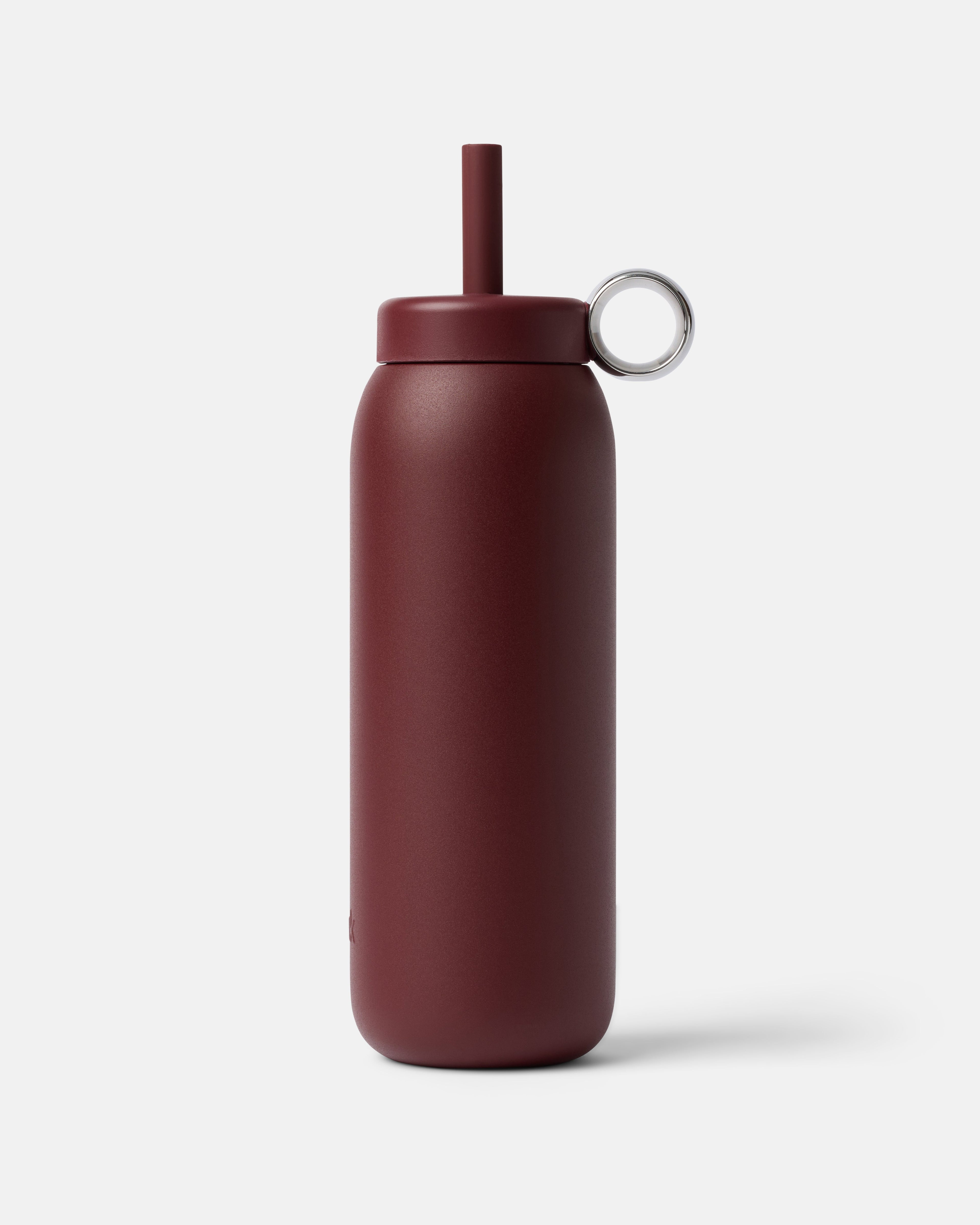 Stainless Straw Cap 24oz Black Cherry